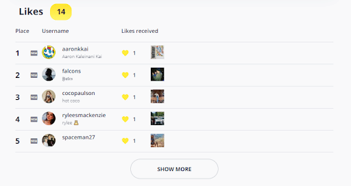 People Liked on Instagram