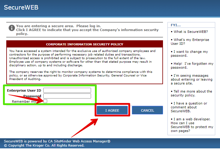 How to log in to .Kroger