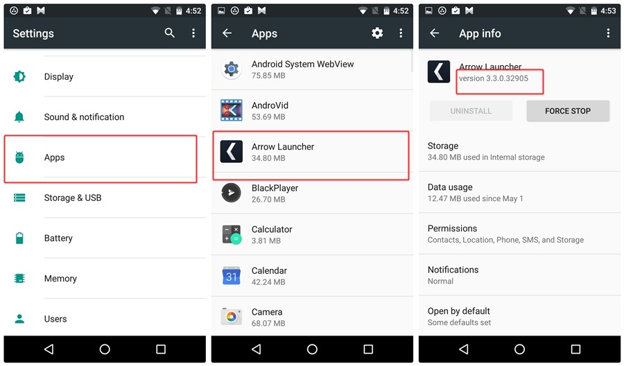 Check the version of Google Play Store