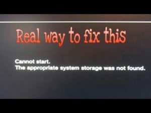 How to Fix PS3 System Storage Not Found
