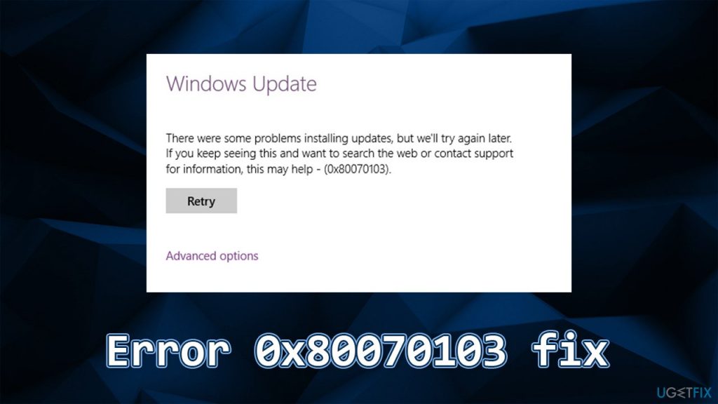How to Fix Windows Update Error 80070103