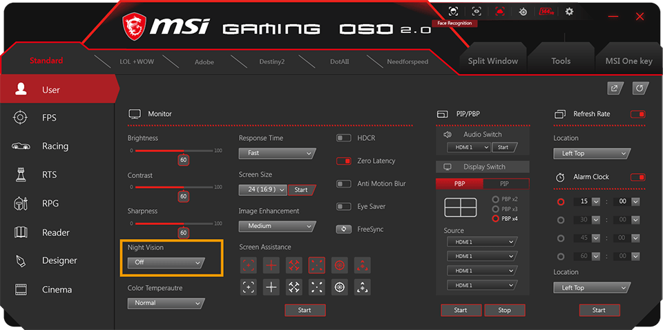 MSI Gaming App Feature