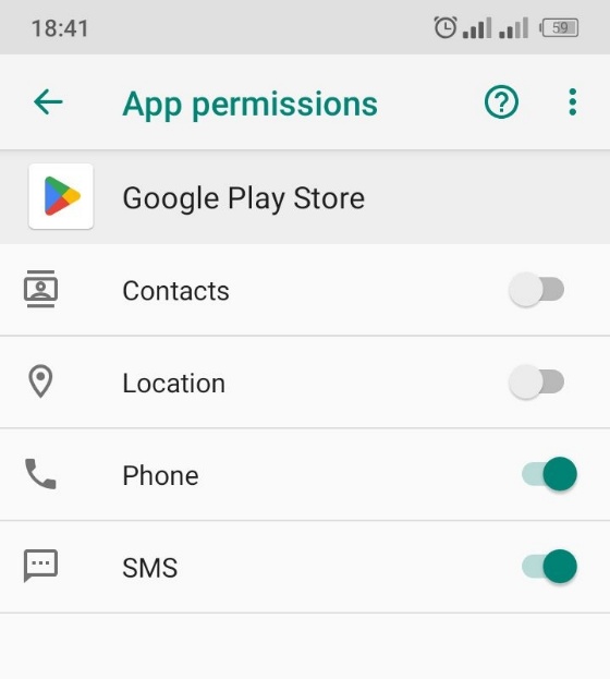 App permissions 